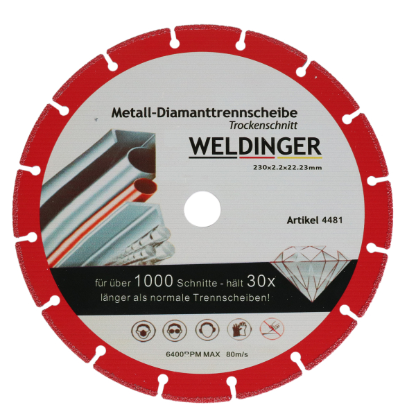 WELDINGER Metall-Diamanttrennscheibe mm, € 17,99 230