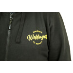 Sweatjacke schwarz Gr.XXL mit Reißverschluss Kapuze WELDINGER Logoprint