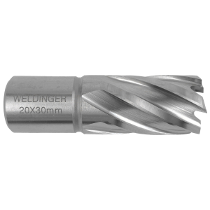 20 mm Vollschliff Kernbohrer HSS M2 Weldon für Magnetbohrmaschinen