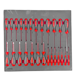 Einlage Schraubendreher Standard Torx, Sechskant, Feinmechaniker, 27-teilig (525x470x36 mm)