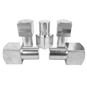 WELDINGER 5x eckiger Anschlag kurz verzinkt 40 x 20 mm für Schweißtisch 16 mm