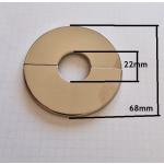 Abdeckrosette flach   teilbar für 1/2" Eckventil