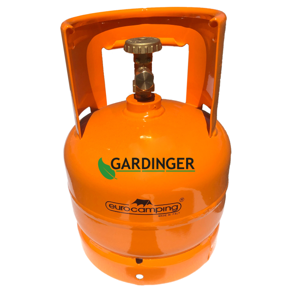 Leere orange befüllbare Gasflasche 2 kg Propan Butan Flasche mit Krag,  59,99 €