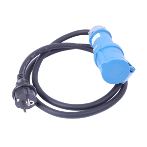 Adapterkabel Schutzkontakt-Stecker auf CEE-Kuppl. 230 V/16 A (blau), 13,19 €